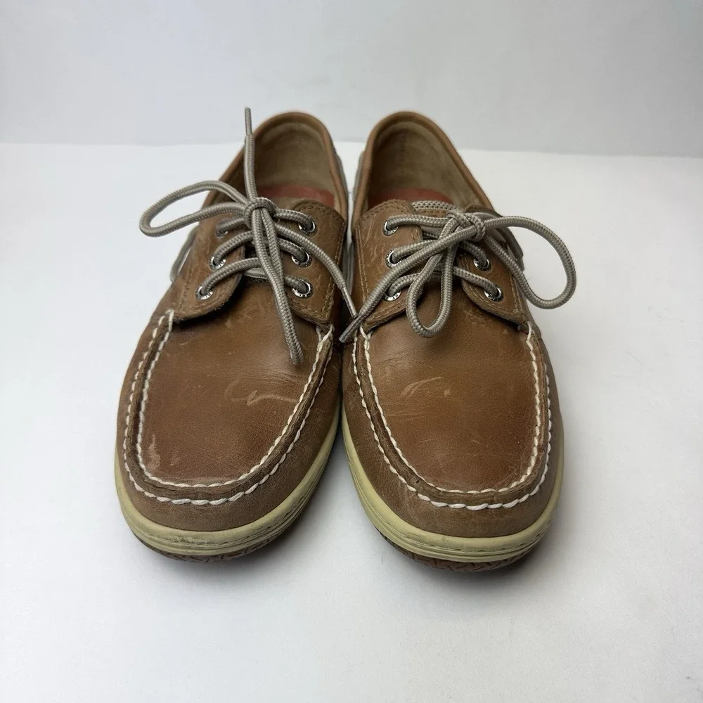 Sperry Men's Billfish 3-Eye Boat Casual Shoes, Dark Tan, Size 8W US